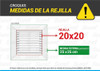 Rejilla De Ventilacion 20x20 Fija Negro - Retorno/extraccion 3