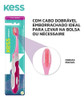 Kit 2 Escovas Dentais Cabo Dobrável Cerdas Macias Kess 3