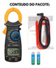 Kit Alicate Amperímetro Detector De Tensão Fase Caneta Teste 5