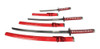 Kit 3 Espadas Katana Samurai Decoração Ornamento Red Dragon 4