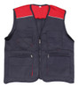 Colete De Trabalho Vermelho E Azul Marinho Com Zíper De Visi 2