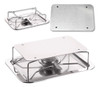 Kit Rechaud Retangular Aço Inox + Placa Difusora Alumínio 0