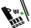 Kit 2 Cremonas Pretas Completas 4 Hastes Pretas De 1,50cm 0