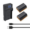 Pack De 2 Baterías Lp-e6 + Cargador Lcd Para Canon Eos 5d Ma 0