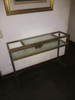 Mesa De Bronce Con Vidrio. Para Pasillo ,recepcion, Hall. 0