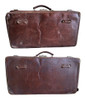 Antigua Valija Doble Ancho - Cuero C/ Manija Y Ganchos 3
