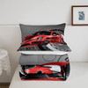 Feelyou Red Race Car Juego De Edredón Juego De Ropa De Cama 4