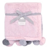 Recien Nacido Manta De Peluche De 2 Capas Rosa Gris Talla R 1
