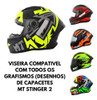 Viseira Capacete Mt V28b Thunder 4 Sv Espelhada Prata 6