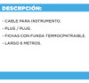 Cable Para Instrumento 6 Metros Plug Termocontraible 1