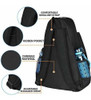 Mochila De Tenis Para Guardar Accesorios. Negra 2 Mochila De Tenis Para Guardar Accesorios. Negra 2