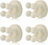 4 Soportes De Silicona Multifuncion, Autoadhesivo - Blanco. 0