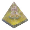Orgonite Pirâmide - Amarela C/ Quartzo Verde  - Calmante 2