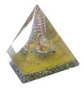 Orgonite Pirâmide - Amarela C/ Quartzo Verde  - Calmante 3