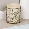 Lata Basura Interdesign Twigz Wastebasket - Vainilla /bronce 1