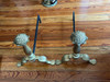 Morrillos P/chimenea En Bronce E Hierro.macizis.cada Uno. 2