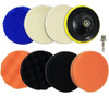 5'' Wool Buffing Polishing Pads Set 9pcs Polishing Pads Kit 0