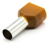 4 Terminales Preaislado Puntera Tif Doble Marron 2x10mm2 0