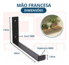 Kit 6 Suporte Prateleiras Encaixe Perfeito Cor Preto 2
