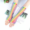 Guantes De Red Mitones Multicolor Largos Par 2