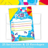 25 Pack Pool Party Invitaciones Con Sobres - Doble Cara - In 4