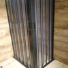Mampara Plegable Pvc Esquinera En L 0,55 X 1,30 Negra Ducha 4