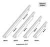 Kit 3 Puxador Móveis Haste Redonda Inox Esc 96/128/160/192mm 3