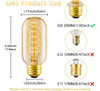 Sevici T45 Edison Bulbo 40w, 6-pack Bombilla Retro Regulable 3