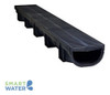 Rejilla Lineal Exterior + Canaleta Piso 14x50cm Negra Pvc 5