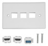 Interface Multimídia Hd Ethernet Usb Placa De Parede 2 Porta 1