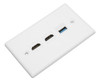 Interface Multimídia Hd Ethernet Usb Placa De Parede 2 Porta 5