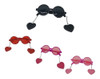 Combo Anteojos Strass Colgante Corazon X3 Fiestas Cotillon 0