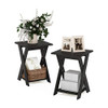 Furinno 216050ex Moderno Simplistic End Table Set Espresso 4