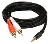 Cable 2 Rca X Miniplug 3.5 Stereo Para Pc Notebook Mp4 0