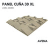 Pack 4 Paneles Acústicos Cuña 3d Color Avena 60x 60cm 60 Mm 1