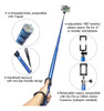 Tripode/selfie Stick Extensible Liviano + Control Azul 3