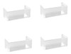 4pcs Clear Display Rack De Armazenamento Rack De Curto Largo 4