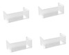 4pcs Clear Display Rack De Armazenamento Rack De Curto Largo 7