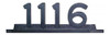 Emblema Caminhão Mb 1116 Preto De Ferro Zamak 1