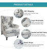 Wing Chair Slipcovers 2 Pieces Stretch Spandex Wingback Chai 1