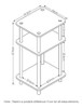Mesa Auxiliar Furinno Just De 3 Niveles, Paquete De 1, Roble 1