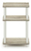 Mesa Auxiliar Furinno Just De 3 Niveles, Paquete De 1, Roble 2