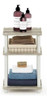 Mesa Auxiliar Furinno Just De 3 Niveles, Paquete De 1, Roble 4