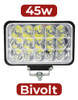 Par Farol Led 45w Selado Alta Baixa Caminhão Universal 1