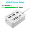 3 Puertos Usb 3.0 Hub Con Ms Sd M2 Tf Tarjeta Multi Lector A 2