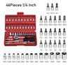46 Unidades De 1/4 Pol. Conjunto De Soquetes, Kit De Reparo 1