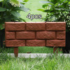 Borda De Borda De Jardim Borda De Cerca De Tijolo 4pcs 7