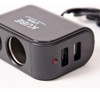 Alargue Con 2 Usb + 2 Encendedor Negro Kube Kbusch001b 1