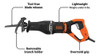 Black+decker Sierra Alternativa Eléctrica De 7 Amperios Con 1