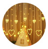 Cortina Led Corazones Grandes Y Chicos Tira Luz 3x0.9 Mts 0